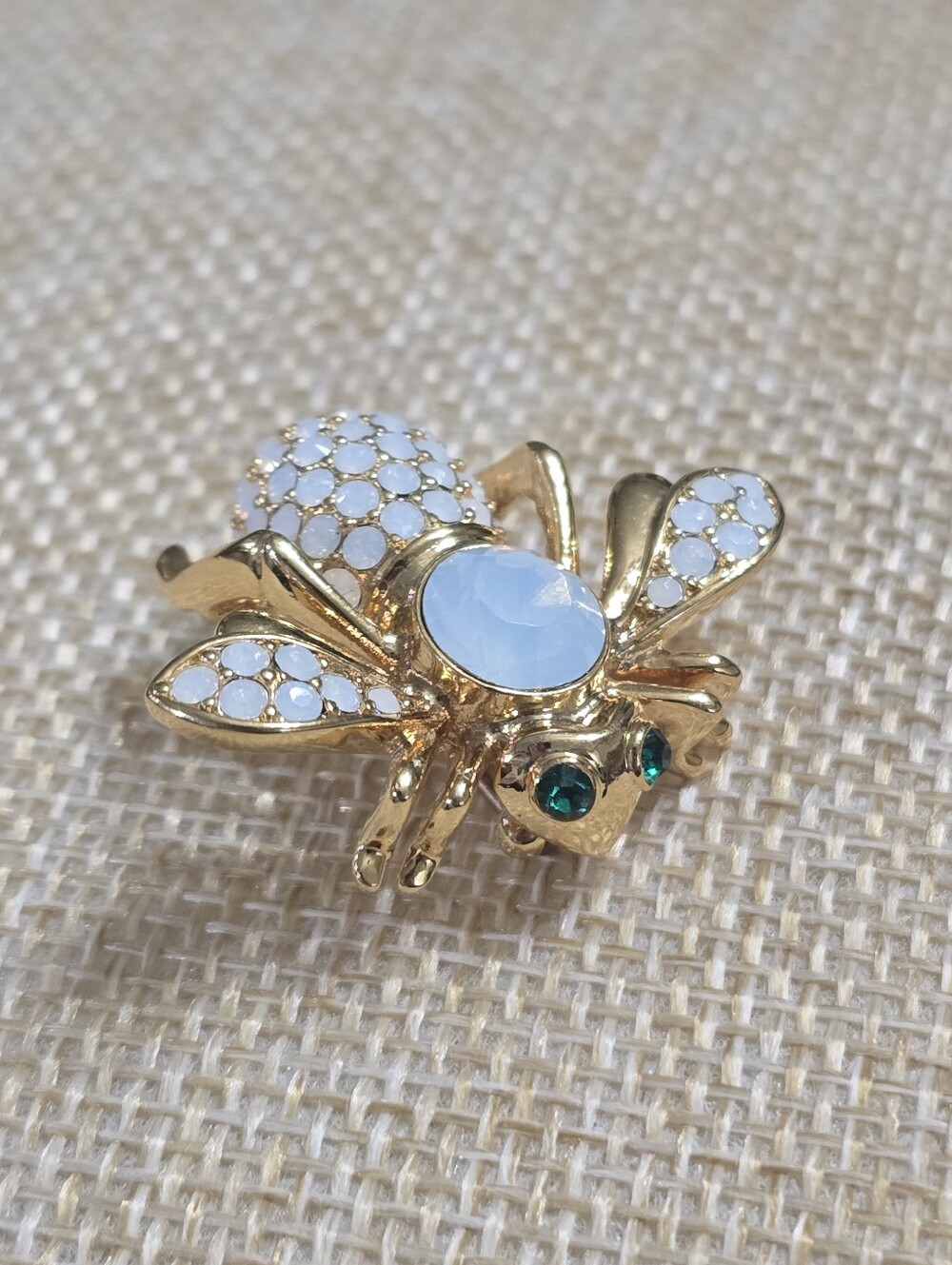 Vintage Joan Rivers Opal Bee October Birthday Brooch - Picture 14 of 14